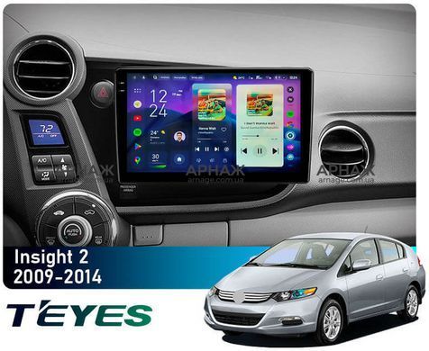 Штатна магнітола Teyes CC4 2K 8+128 Gb Honda Insight 2 LHD 2009-2014 9"