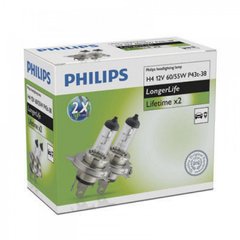 Лампа галогенна Philips H4 LongLife EcoVision 12342ELC2