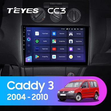 Штатная магнитола Teyes CC3 6+128 Gb з коловим оглядом 360° Volkswagen Caddy 2K 3 III 2004 - 2010 10"