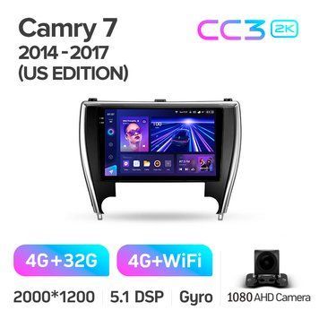Штатна магнітола Teyes CC3 2K 4+32 Gb Toyota Camry 7 XV 50 55 North America 2014-2017 (A) 10"