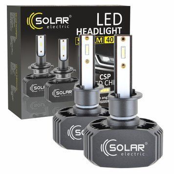 LED автолампы Solar H1 12/24V 6000K 5000Lm 40W CSP1860