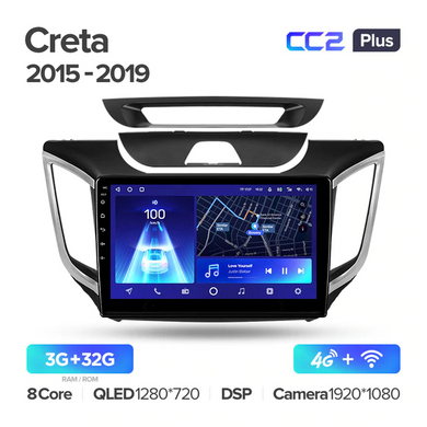 Teyes CC2 Plus 3GB+32GB 4G+WiFi Hyundai Creta (2015-2019)