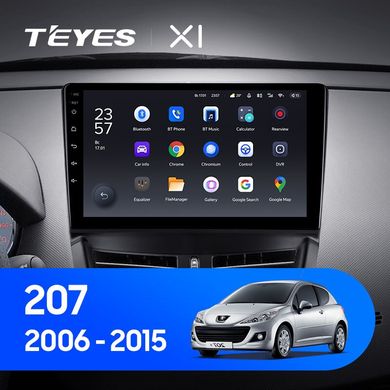 Штатная магнитола Teyes X1 2+32Gb Peugeot 207 2006-2015 9"