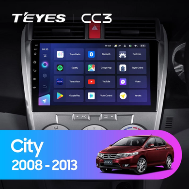 Штатна магнітола Teyes CC3 2K 6+128 Gb Honda City 2008-2013 10"