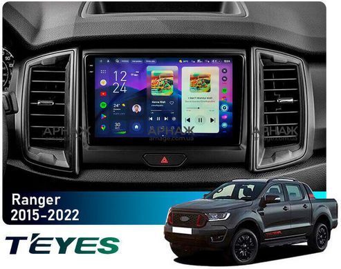 Штатна магнітола Teyes CC4 Pro 2K 8+128 Gb Ford Ranger P703 2015-2022 (A) 9"