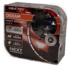 Автолампи Osram 9006NL HB4 Night Breaker Laser NG +150% 51W 12V P22d HardDuopet