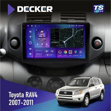 Штатна магнітола DECKER Toyota RAV4 2007-2011 TS TS9-003 4x64. DSP 4G. 2k