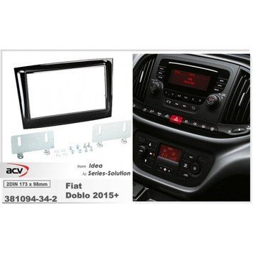 Рамка перехідна AWM 381094-34-2 Fiat Dobo (263) / Opel Combo 2015 piano black