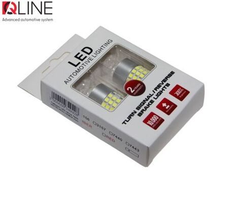 LED габарити QLine 7443 (W21/5W) White CANBUS