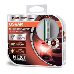 Ксеноновая автолампа Osram 66440XNL-DUO Night Breaker Laser +200% D4S 85V 35W P32d-5 XENARC