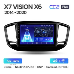 Штатна магнітола Teyes CC2 PLUS 3+32 Gb Geely Emgrand X7 Vision X6 Haoqing SUV 2014-2020 9"