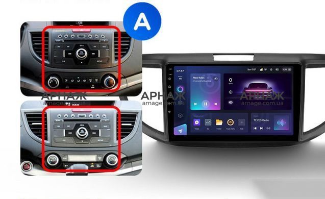 Штатна магнітола Teyes CC3 2K 4+32 Gb Honda CR-V CRV 4 RM RE (9 inch) 2011-2018 (A) 9"