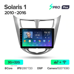 Штатная магнитола Teyes sPRO Plus 3GB+32GB 4G+WiFi Hyundai Accent (Solaris) (2010-2016)
