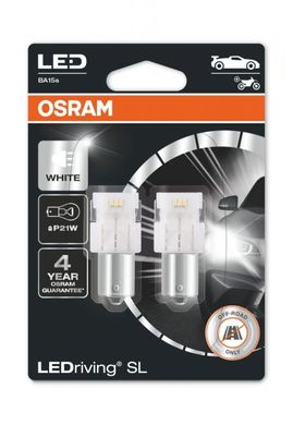 LED автолампы Osram LEDriving SL 7506DWP-02b P21W 12V BA15s 6000K 2шт