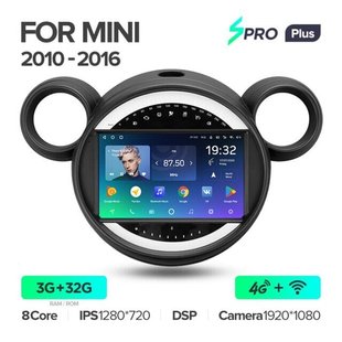 Штатная магнитола Teyes sPRO Plus 3GB+32GB 4G+WiFi BMW Mini (2010-2016)