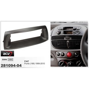 Рамка перехідна ACV 281094-04 Fiat Punto (188) 05 / 1999-04 / 2007 1Din