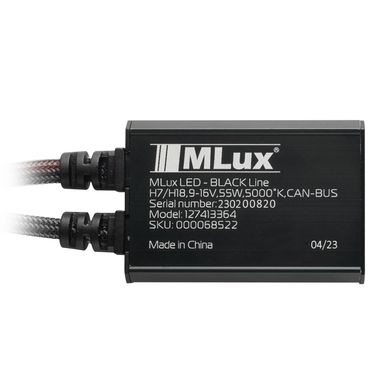 LED автолампы MLux Black Line H7/H18 55 Вт 5000