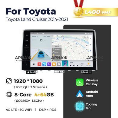 Штатна магнітола Mekede L600 Toyota Land Cruiser Prado 120 3 / Lexus GX470 J120 2002- 2009 6GB+128GB