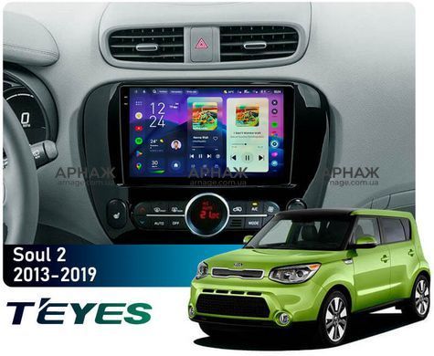 Штатная магнитола Teyes CC4 Pro 2K 8+128 Gb Kia Soul 2 PS 2013-2019 (A) 9"