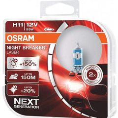 Лампа галогенна Osram 64211NL H11 Night Breaker Laser NG + 150% 60 / 55W 12V PGJ19-2 HardDuopet