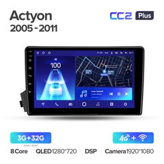 Teyes CC2 Plus 3GB+32GB 4G+WiFi SsangYong Action (2005-2011)
