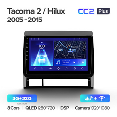 Штатна магнітола Teyes CC2 Plus 3GB+32GB 4G+WiFi Toyota Tacoma 2 / Hilux (2005-2015)