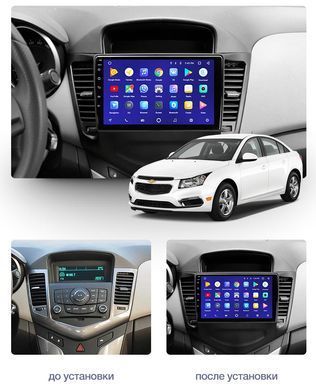 Штатная магнитола Teyes CC3 2K 6+128 Gb Chevrolet Cruze J300 2008-2014 9"