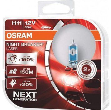 Лампа галогенная Osram 64211NL H11 Night Breaker Laser NG +150% 60/55W 12V PGJ19-2 HardDuopet