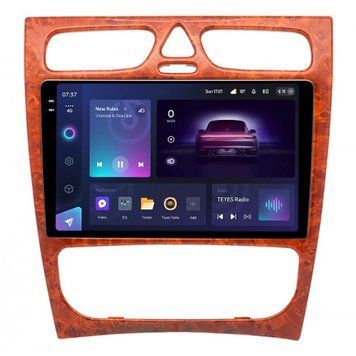 Штатна магнітола Teyes CC3 2K 6+128 Gb Mercedes Benz C Class S203 CL203 W203 2000-2004 wooden 9" (L1)