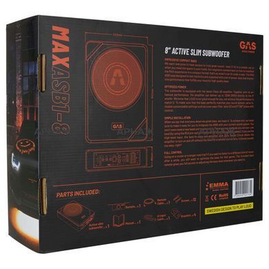 Автосабвуфер GAS ASB1-8