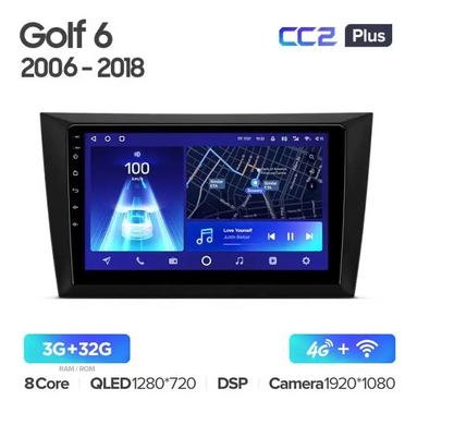 Штатная магнитола Teyes CC2L-PLUS 2+32 Gb Volkswagen Golf 6 2006-2018