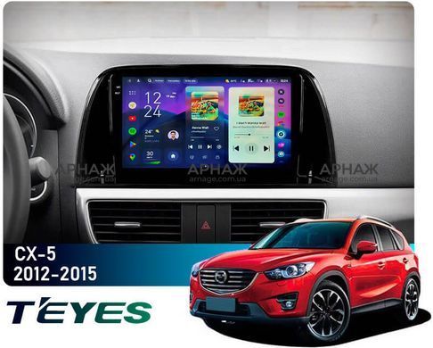 Штатная магнитола Teyes CC4 Pro 2K 8+128 Gb Mazda CX5 CX-5 CX 5 1 KE 2012-2015 (C) 9"