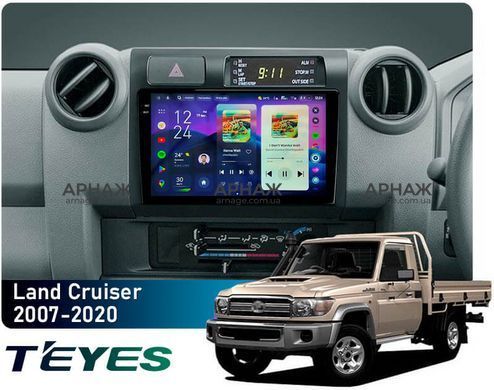 Штатная магнитола Teyes CC4 Pro 2K 8+128 Gb Toyota Land Cruiser 70 Series LC 79 2007-2020 9"