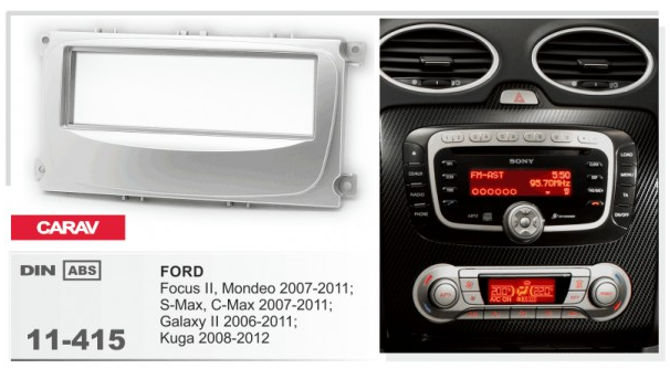 Рамка перехідна Carav 11-415 Ford Focus II /Mondeo / S-Max / C-Max 2007+; Galaxy II
