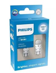 LED автолампи Philips 11961XU60X2 W5W (T10) LED white Ultinon Pro6000 SI 8000 K
