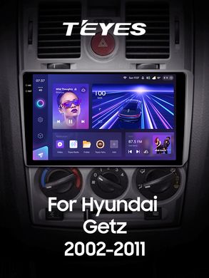 Штатная магнитола Teyes CC3 2K 6+128 Gb 360° Hyundai Getz 1 (F2) (Left hand drive) 2002-2011 9"
