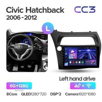 Штатна магнітола Teyes CC3 6Gb+128Gb HONDA CIVIC 5D 2006-2012