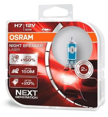 Лампа галогенная Osram 64210NL H7 Night Breaker Laser NG +150% 55W 12V PX26d HardDuopet