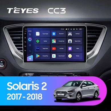 Штатна магнітола Teyes CC3 6+128 Gb 360° Hyundai Solaris 2 2017-2018 (A) 9"