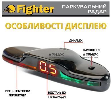 Парктроник Fighter FPS-4DS Black