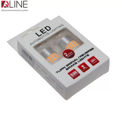 LED габариты QLine 3156 (P27W) Amber CANBUS