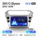 Штатная магнитола Teyes CC3 6+128 Gb 360° Peugeot 301 For Citroen C-Elysee CElysee (1 Din) 2012-2016 9"