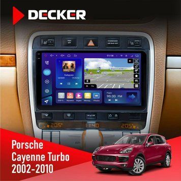 Штатна магнітола DECKER Porsche Cayenne Turbo 2002-2010 D9-005 4x64. DSP. 360. 4G. 2k