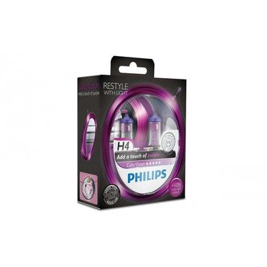 Лампа галогенна Philips H4 ColorVision Purple 12342CVPPS2