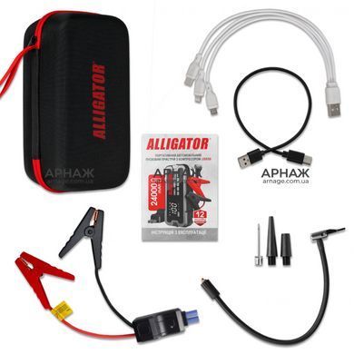 Бустер ALLIGATOR JS850 Jump Starter 2000A/4000A 24000mAh