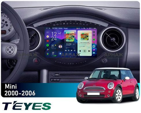 Штатная магнитола Teyes CC4 2K 8+128 Gb BMW Mini Hatch R50 2000-2006 9" 2k (L3)