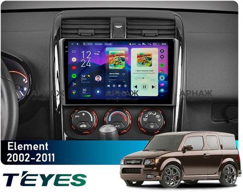 Штатна магнітола Teyes CC4 Pro 2K 12+256 Gb Honda Element YH 2002-2011 9"