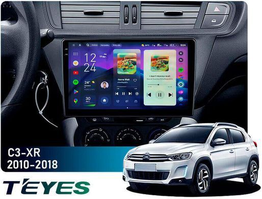 Штатна магнітола Teyes CC4 Pro 2K 12+256 Gb Citroen C3-XR (F2) 2010-2018 10"