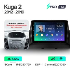 Штатна магнітола Teyes sPRO Plus 3GB+32GB 4G+WiFi Ford Kuga (2012-2019)