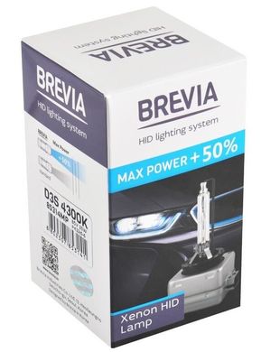 Ксеноновая лампа Brevia D3S +50% 4300K (1 шт)